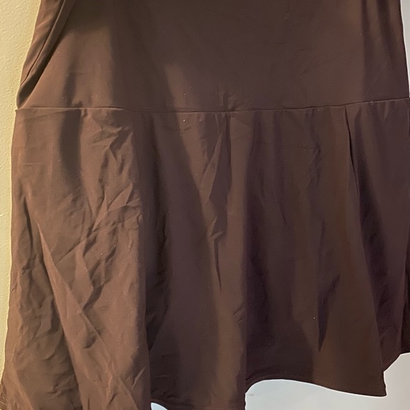 Lands End Swim Bottom skirt ultimate hi rise mini - solid black - plus size 18 - Picture 3 of 4